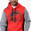 Canada Weather Gear Colour Block Chest Logo Hoodie - Red