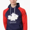 Canada Weather Gear Colour Block Chest Logo Hoodie - Navy