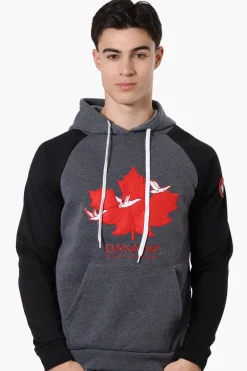 Canada Weather Gear Colour Block Chest Logo Hoodie - Black