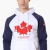 Canada Weather Gear Colour Block Chest Logo Hoodie - White