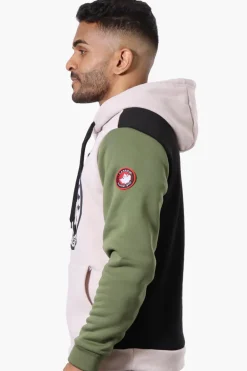 Canada Weather Gear Colour Block Chest Logo Hoodie - Beige