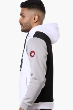 Canada Weather Gear Colour Block Chest Logo Hoodie - White