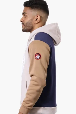 Canada Weather Gear Colour Block Chest Logo Hoodie - Beige