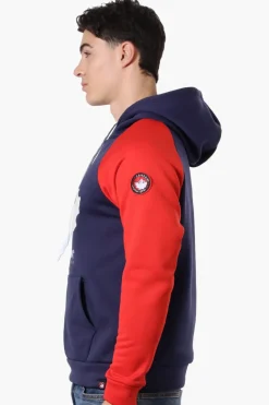 Canada Weather Gear Colour Block Chest Logo Hoodie - Navy