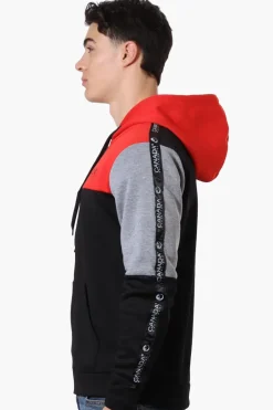 Canada Weather Gear Colour Block Sleeve Detail Hoodie - Red