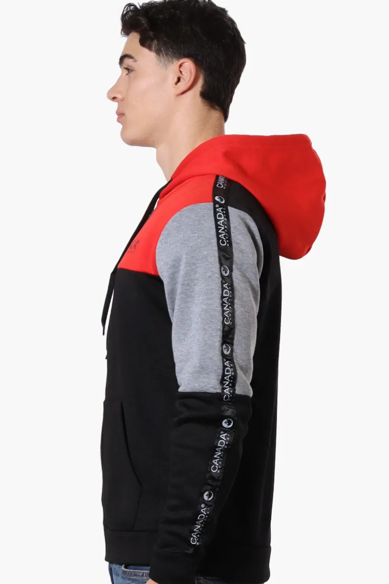 Canada Weather Gear Colour Block Sleeve Detail Hoodie - Red