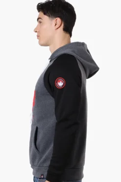 Canada Weather Gear Colour Block Chest Logo Hoodie - Black