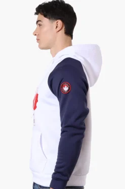 Canada Weather Gear Colour Block Chest Logo Hoodie - White