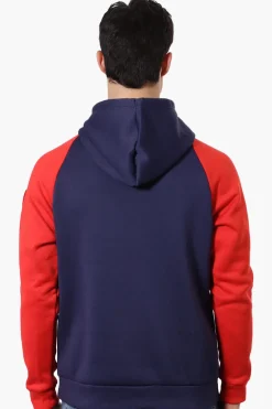 Canada Weather Gear Colour Block Chest Logo Hoodie - Navy