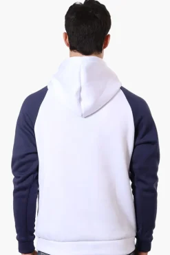 Canada Weather Gear Colour Block Chest Logo Hoodie - White