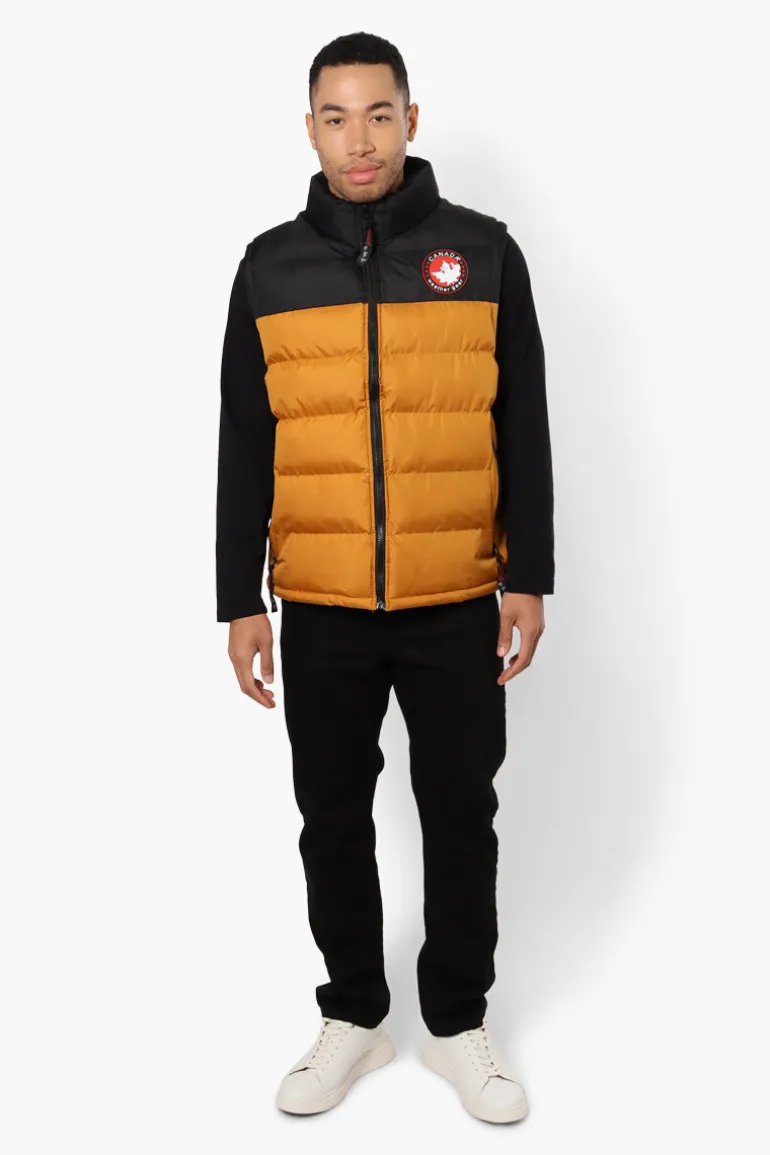 Canada Weather Gear Contrast Bubble Vest - Mustard