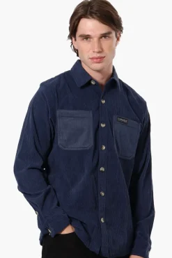 Canada Weather Gear Corduroy Casual Shirt - Navy