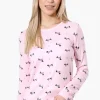 Canada Weather Gear Dachshund Pattern Pajama Top - Pink