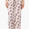 Canada Weather Gear Dog Pattern Wide Leg Pajama Pants - Pink