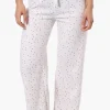 Canada Weather Gear Dotted Pattern Wide Leg Pajama Bottoms - White