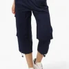 Canada Weather Gear Drawstring Cargo Capris - Navy
