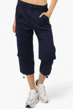 Canada Weather Gear Drawstring Cargo Capris - Navy
