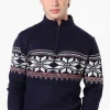 Canada Weather Gear Fair Isle Pattern Pullover Sweater - Navy