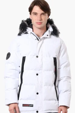 Canada Weather Gear Faux Fur Hood Parka Jacket - White