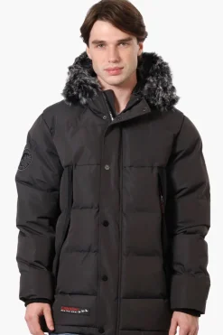 Canada Weather Gear Faux Fur Hood Parka Jacket - Grey