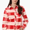 Canada Weather Gear Fleece Plaid Button Up Shirt - Red