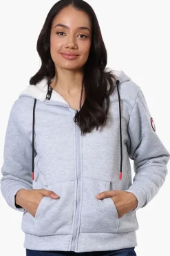 Canada Weather Gear Fleece Lined Zip Up Hoodie - Grey