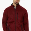 Canada Weather Gear Fleece Full Zip Lightweight Jacket - Burgundy