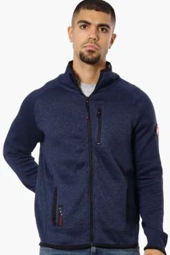 Canada Weather Gear Fleece Full Zip Lightweight Jacket - Navy