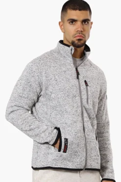 Canada Weather Gear Fleece Full Zip Lightweight Jacket - Grey