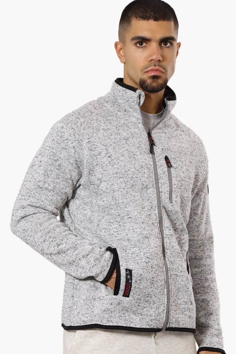Canada Weather Gear Fleece Full Zip Lightweight Jacket - Grey