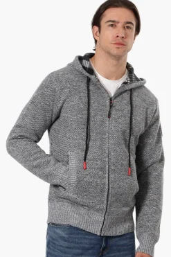 Canada Weather Gear Fleece Lined Hooded Lightweight Jacket - Grey