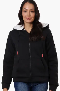 Canada Weather Gear Fleece Lined Zip Up Hoodie - Black