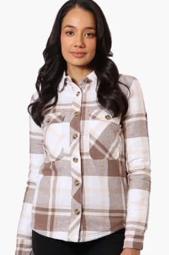 Canada Weather Gear Fleece Lined Lightweight Jacket - Brown