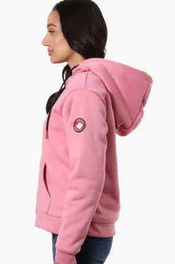 Canada Weather Gear Fleece Lined Zip Up Hoodie - Pink