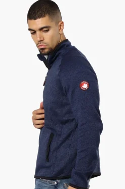 Canada Weather Gear Fleece Full Zip Lightweight Jacket - Navy