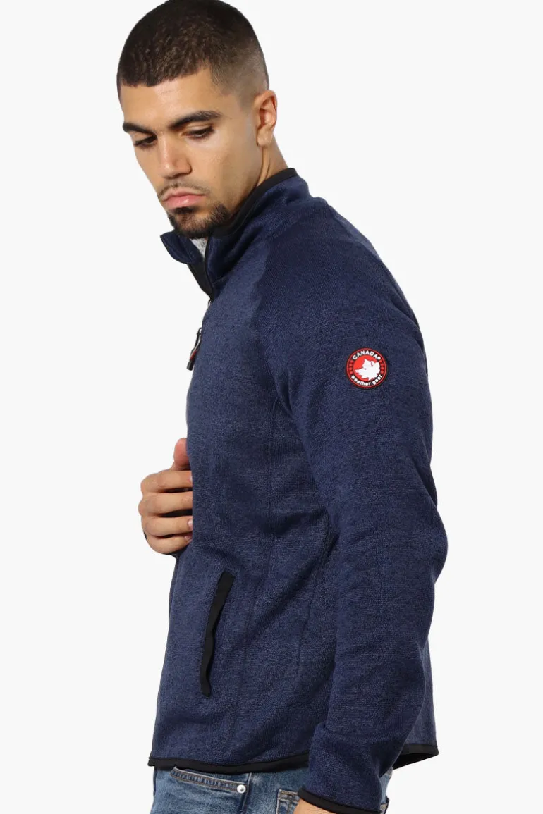 Canada Weather Gear Fleece Full Zip Lightweight Jacket - Navy