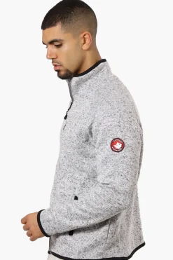 Canada Weather Gear Fleece Full Zip Lightweight Jacket - Grey