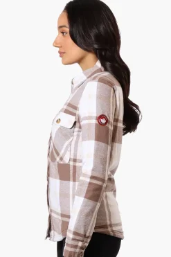 Canada Weather Gear Fleece Lined Lightweight Jacket - Brown
