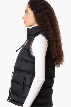 Canada Weather Gear Fleece Lined Collar Bubble Vest - Black