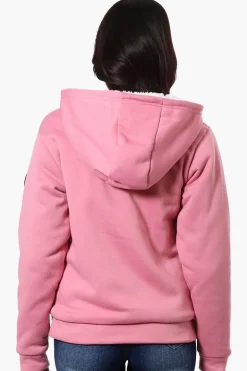 Canada Weather Gear Fleece Lined Zip Up Hoodie - Pink