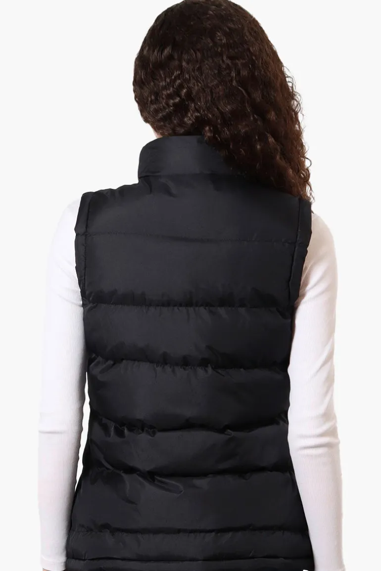 Canada Weather Gear Fleece Lined Collar Bubble Vest - Navy