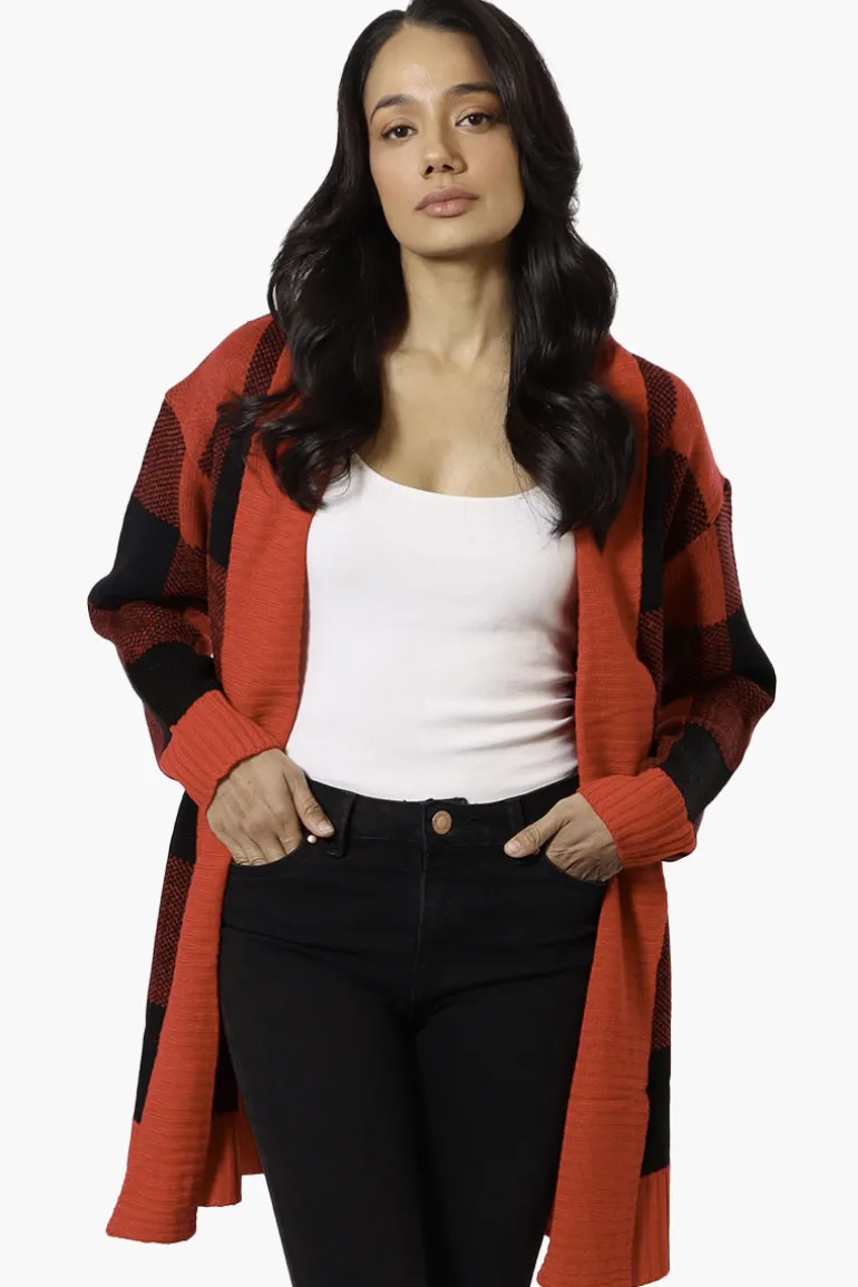 Canada Weather Gear Fold Over Wrap Cardigan - Red
