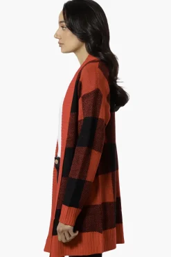 Canada Weather Gear Fold Over Wrap Cardigan - Red