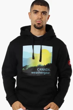Canada Weather Gear Forest Graphic Hoodie - Black