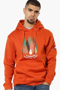 Canada Weather Gear Forest Graphic Hoodie - Orange