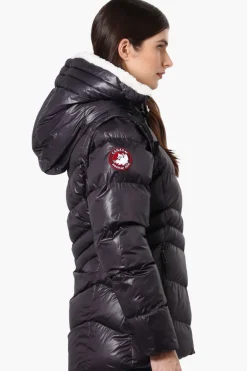 Canada Weather Gear Grid Pattern Zip Off Sleeve Bomber Jacket - Black