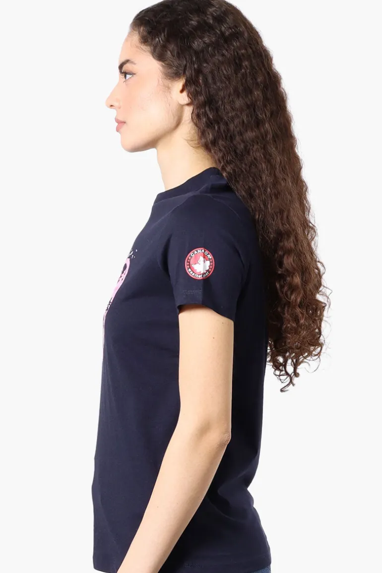 Canada Weather Gear Heart Mountain Print Tee - Navy