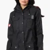 Canada Weather Gear Hooded Soft Shell Lightweight Jacket - Black