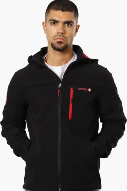 Canada Weather Gear Hooded Fleece Lined Lightweight Jacket - Black