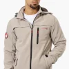 Canada Weather Gear Hooded Fleece Lined Lightweight Jacket - Stone